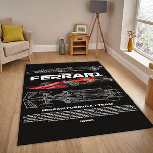 Ferrari F1 Rug, Tech Drawing F1 Car