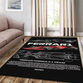 Ferrari F1 Rug, Tech Drawing F1 Car