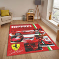 Ferrari F1 Rug Car Person Gift Formula 1 Racing Carpet for Garage