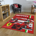 Ferrari F1 Rug Car Person Gift Formula 1 Racing Carpet for Garage