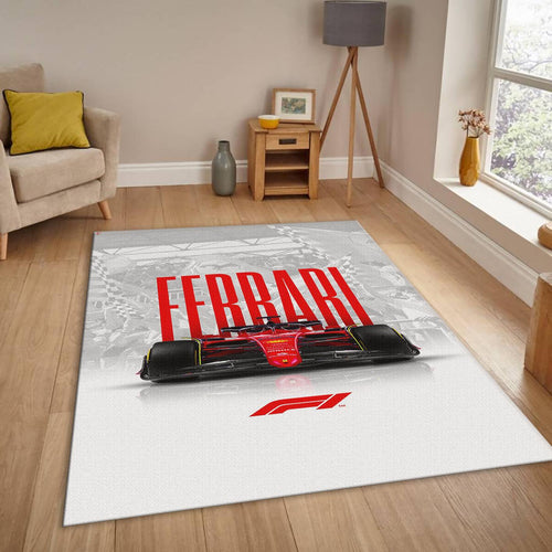 Ferrari F1 Rug Car Person Gift Formula 1 Racing Carpet for Garage
