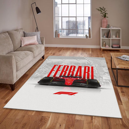 Ferrari F1 Rug Car Person Gift Formula 1 Racing Carpet for Garage
