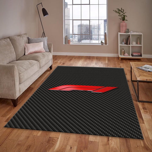 Ferrari F1 Rug, F1 on Carbon Patter