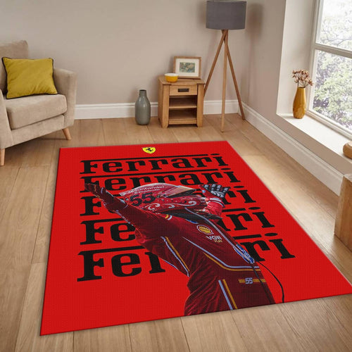 Ferrari F1 Rug Car Person Gift Formula 1 Racing Carpet for Garage