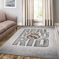 Real Madrid Rug Sketch Football Carpet for Garage & Kids Room