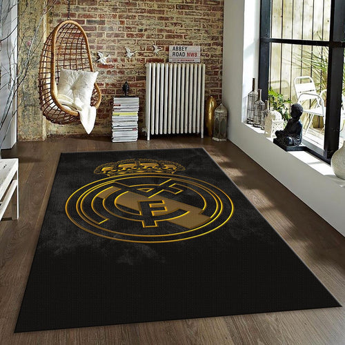 Real Madrid Rug Real Madrid Football Carpet for Garage & Kids