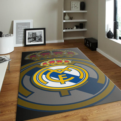 Real Madrid Rug, Big Logo Background RM