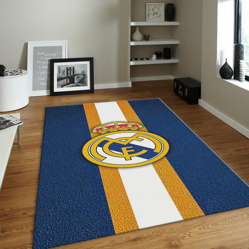 Real Madrid Rug, RM Colors Lined under Logo