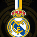 Real Madrid Rug, Big Dark Logo Background RM