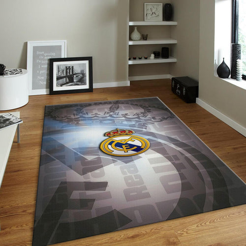 Real Madrid Rug Real Madrid Football Carpet for Garage & Kids