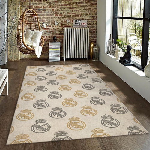 Real Madrid Rug, Real Madrid Logos Pattern