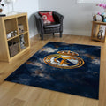 Real Madrid Rug Vintage Football Carpet for Garage & Kids Room