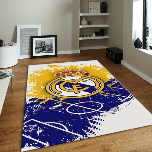 Real Madrid Rug Real Madrid Football Carpet for Garage & Kids