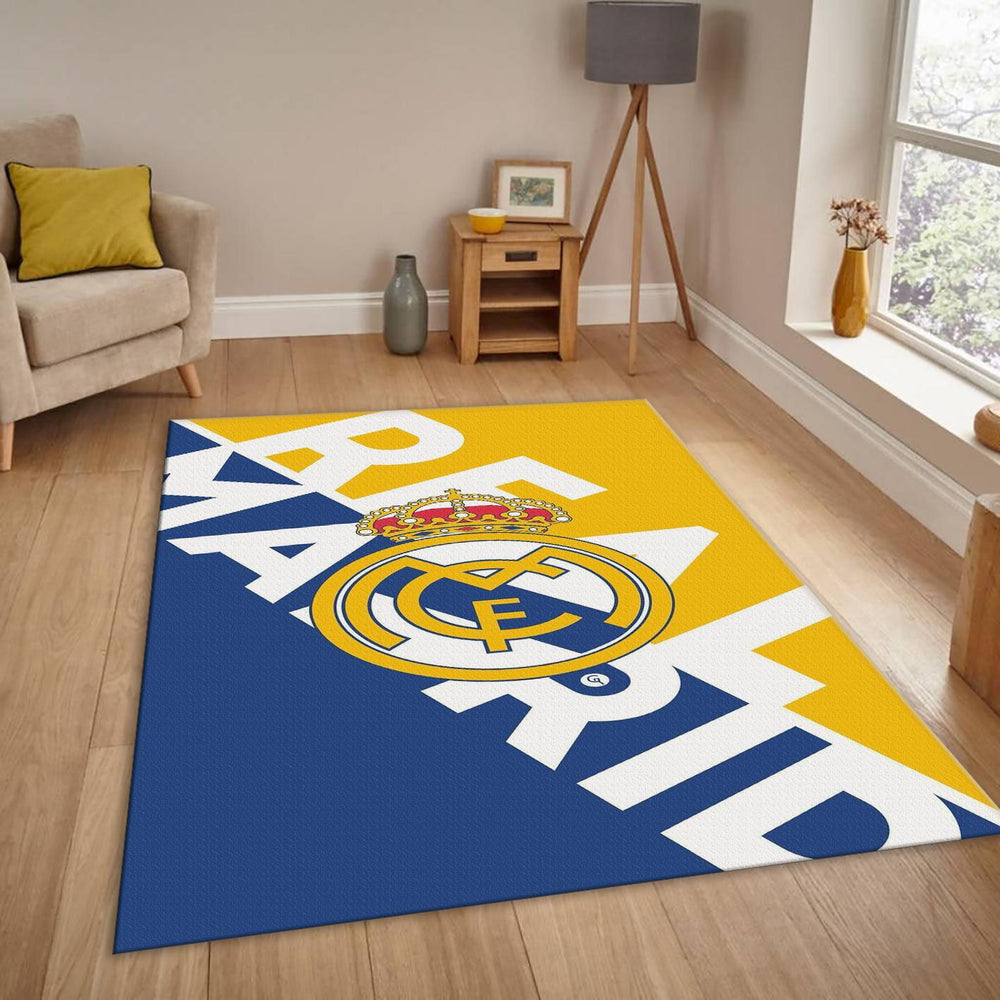 Real Madrid Rug Real Madrid Football Carpet for Garage & Kids
