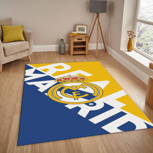 Real Madrid Rug Real Madrid Football Carpet for Garage & Kids