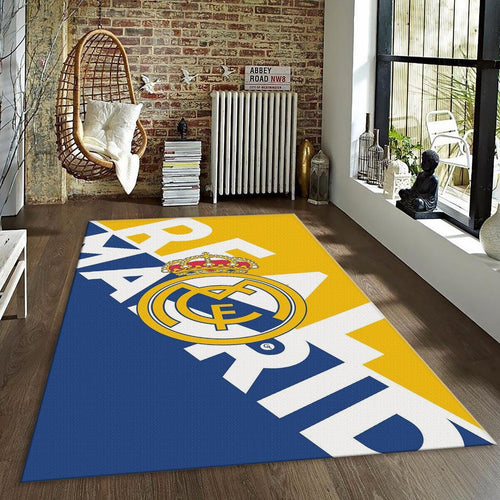 Real Madrid Rug Real Madrid Football Carpet for Garage & Kids