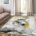 Real Madrid Rug Vintage Back Football Carpet for Garage & Kids