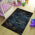 Map Rug, Compass Rug, Abstract Area Rug, Modern Non Slip