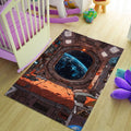 Spaceship Rug, Astronaut Rug Area Rug, Modern Non Slip