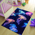 Jellyfish Rug, Abstract Area Rug, Colorful Indie Room Decor, Non