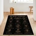 Zodiac signs Rug, Abstract Area Rug, Horoscope Decor, Non Slip