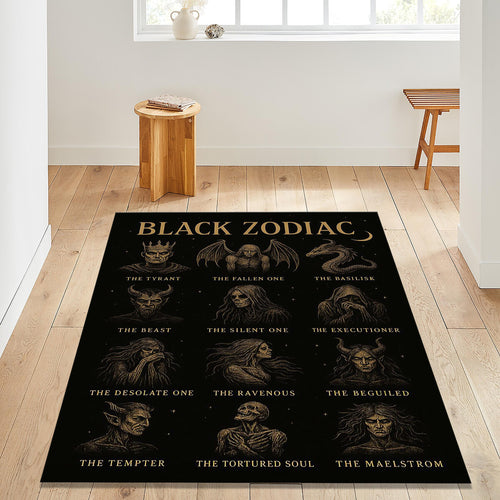 Zodiac signs Rug, Abstract Area Rug, Horoscope Decor, Non Slip