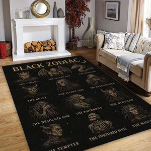 Zodiac signs Rug, Abstract Area Rug, Horoscope Decor, Non Slip