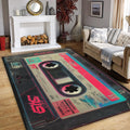 Bespoke Cassette Tape Area Rug, Non Slip Rug, Living Room Rug