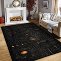 Math Rug, Physics Rug, Art Rug, Space Rug, Abstract Area Rug, Non