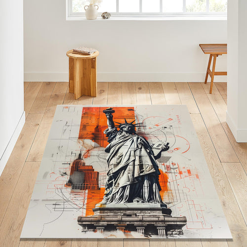 Statue of Liberty Rug, Doormat, Freedom Symbol Living Room Floor
