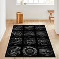 Zodiac signs Rug, Abstract Area Rug, Horoscope Decor, Non Slip