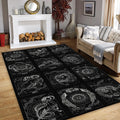 Zodiac signs Rug, Abstract Area Rug, Horoscope Decor, Non Slip