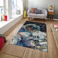Astronaut Rug, Spaceship Rug, Area Rug, Modern Non Slip