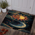 Sun Rug, Moon Rug, Space Rug, Area Rug, Modern Non Slip Rug