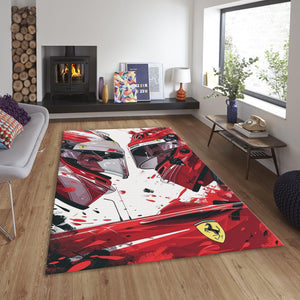 Ferrari F1 Rug, Ferrari F1 Racing Rug: Custom Car Carpet