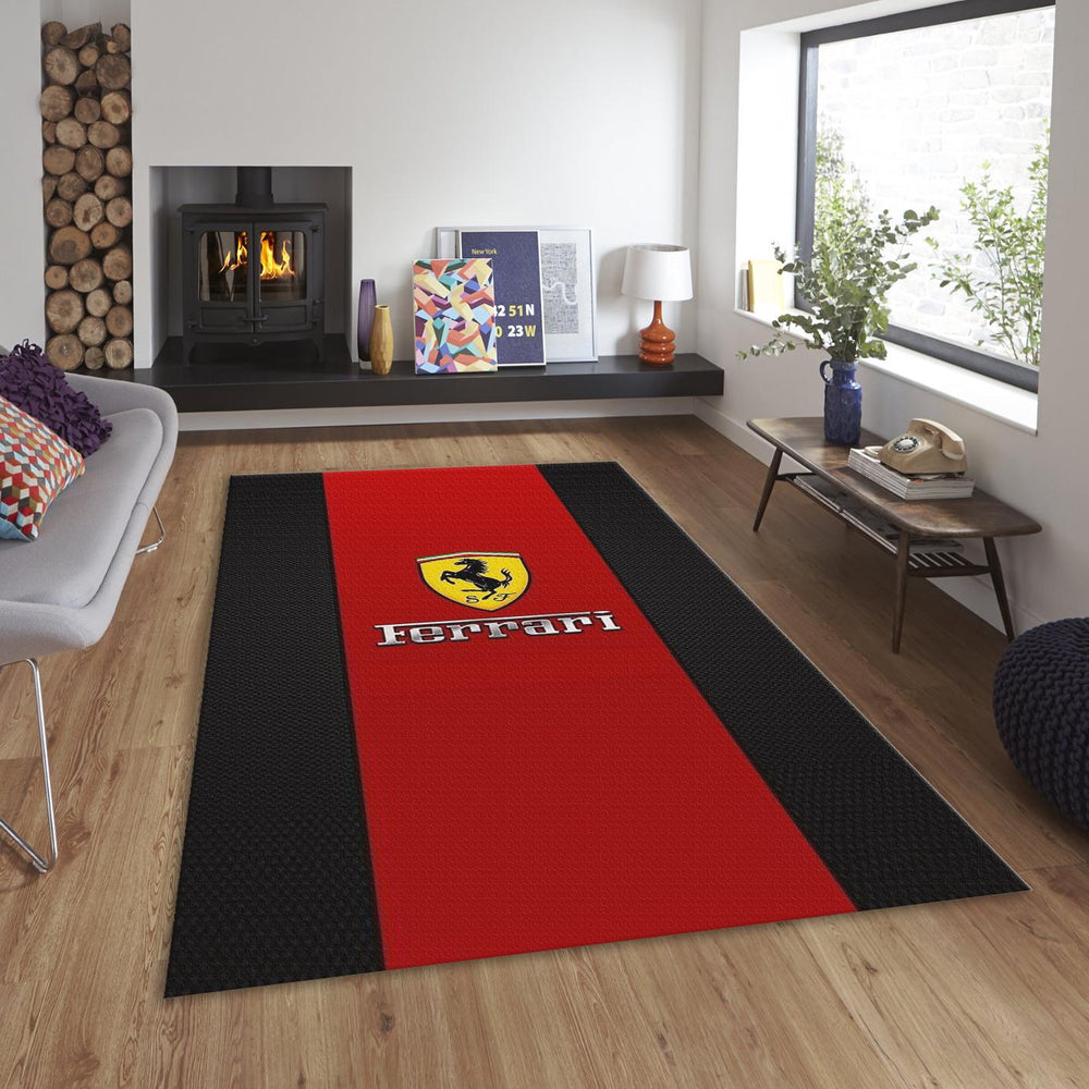 Ferrari F1 Rug, Ferrari F1 Rug: Custom Team Racing Car Carpet
