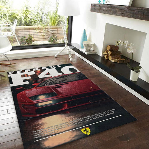 Ferrari F1 Rug, Ferrari F1 Rug: Custom Team Racing Car Carpet