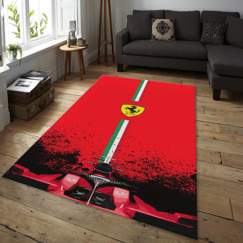 Ferrari F1 Rug, Personalized Ferrari F1 Rug