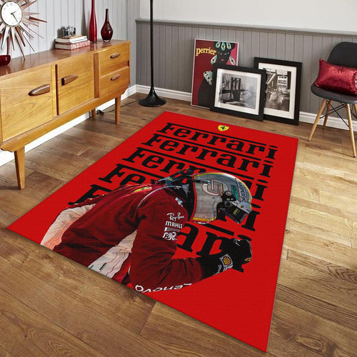 Ferrari F1 Rug, Ferrari F1 Rug: Personalized Racing Car Carpet