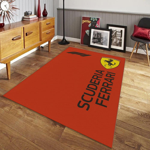 Ferrari F1 Rug Ferrari Rug Formula 1 Racing Carpet for Garage &