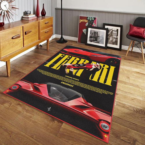 Ferrari F1 Rug Ferrari F1 Car Rug Formula 1 Racing Carpet for