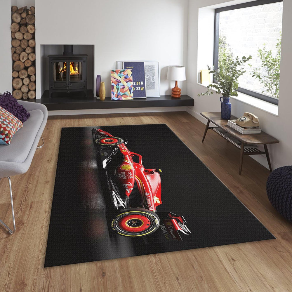 Ferrari F1 Rug Ferrari F1 Car Rug Formula 1 Racing Carpet for