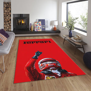 Ferrari F1 Rug, Ferrari F1 Rug: Custom Team Racing Car Carpet