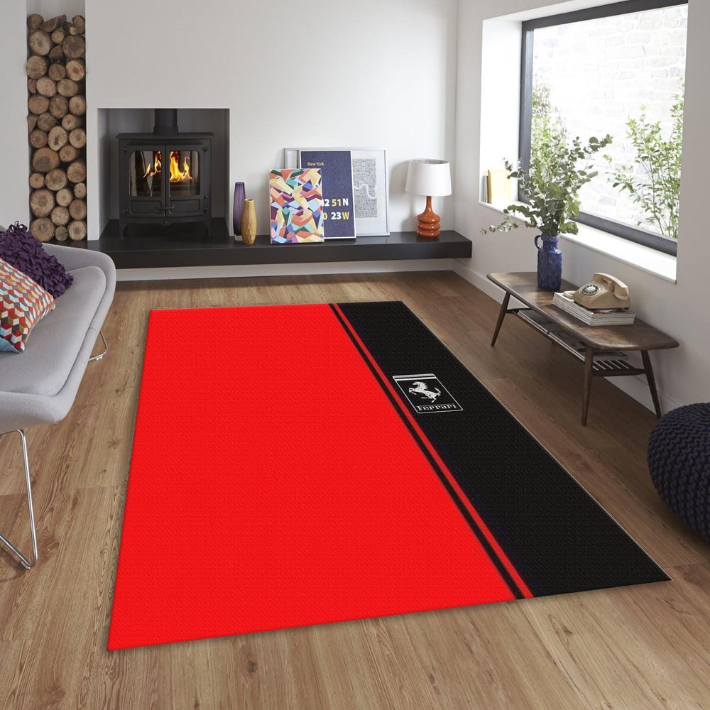 Ferrari F1 Rug, Ferrari F1 Rug: Custom Team Racing Car Carpet