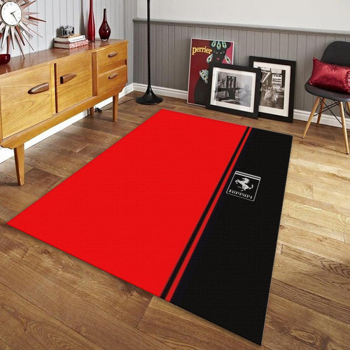 Ferrari F1 Rug, Ferrari F1 Rug: Custom Team Racing Car Carpet