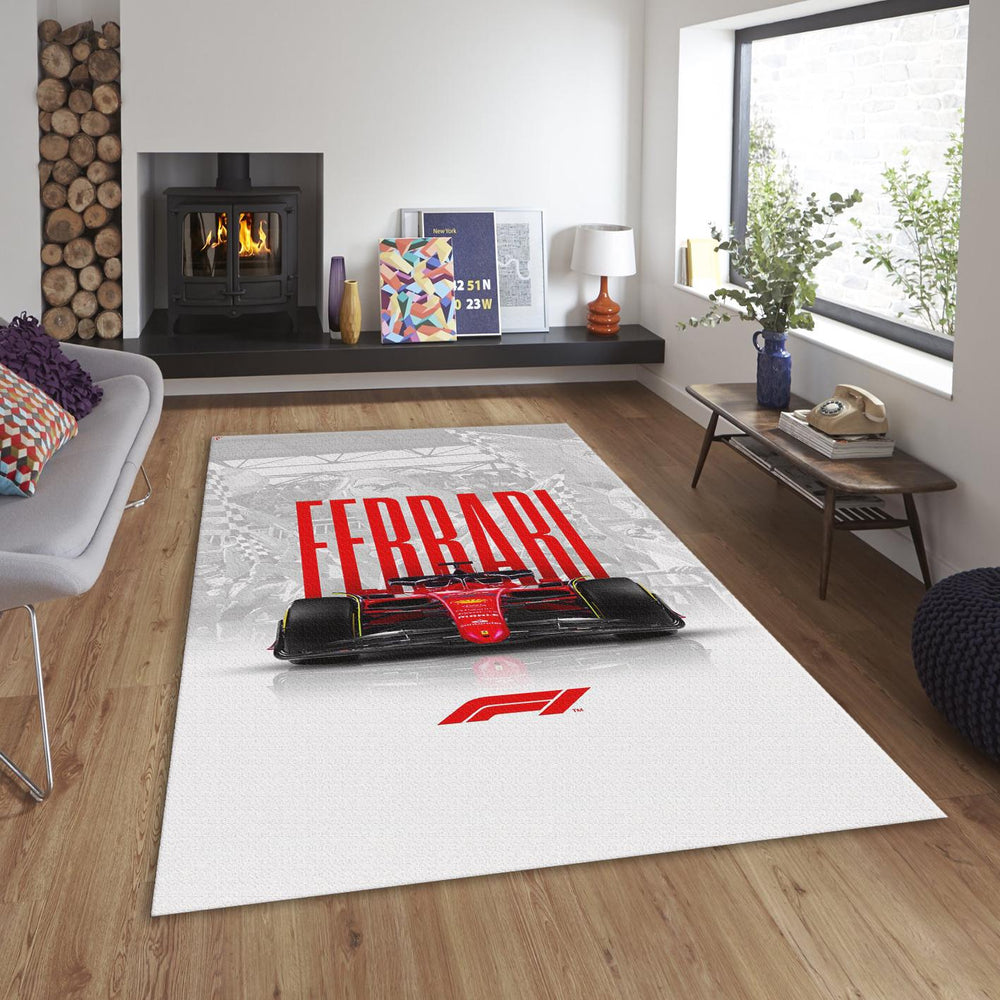 Ferrari F1 Rug, Personalized Team Design