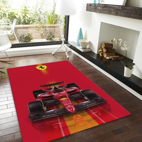 Ferrari F1 Rug Ferrari F1 Car Rug Formula 1 Racing Carpet for