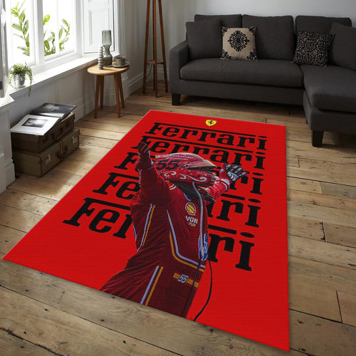 Ferrari F1 Rug, Ferrari F1 Rug: Custom Team Racing Car Carpet