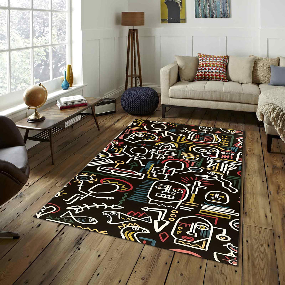 Art Rug Abstract rug Shapes Carpet Rothko Style Non-Slip Washable