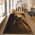 Knight Rug Middle Ages Rug Art Rug Abstract rug Non-Slip Washable